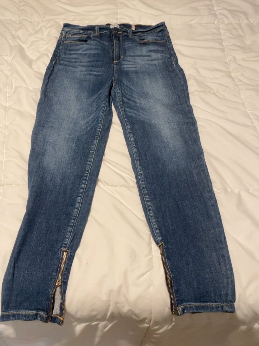 Sneak Peek High Rise Skinny Jeans Size 13 Ankle Zippers Flawed
